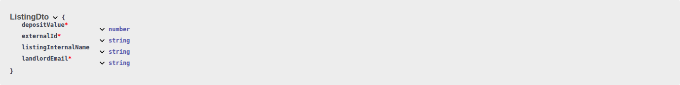 Integration OpenAPI — ListingDto landlordEmail is the platform Integration Email