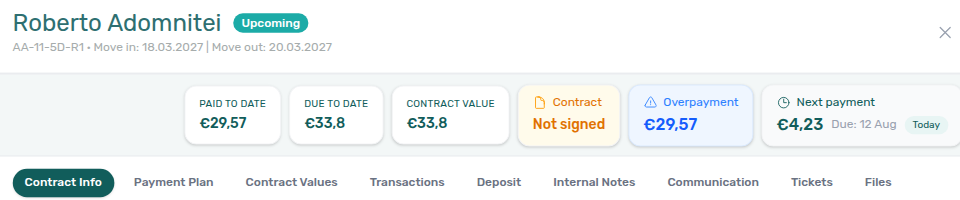 Booking detail insights bar after an Airbnb alteration — Paid to Date matches the new payout