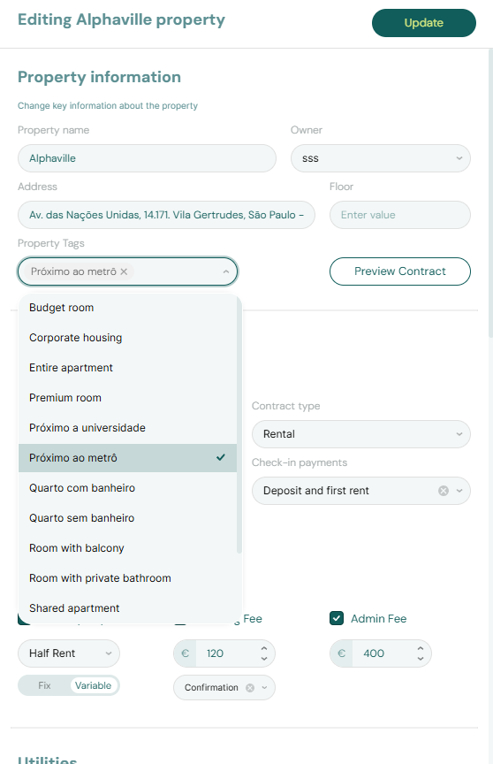 Property General Info Tab