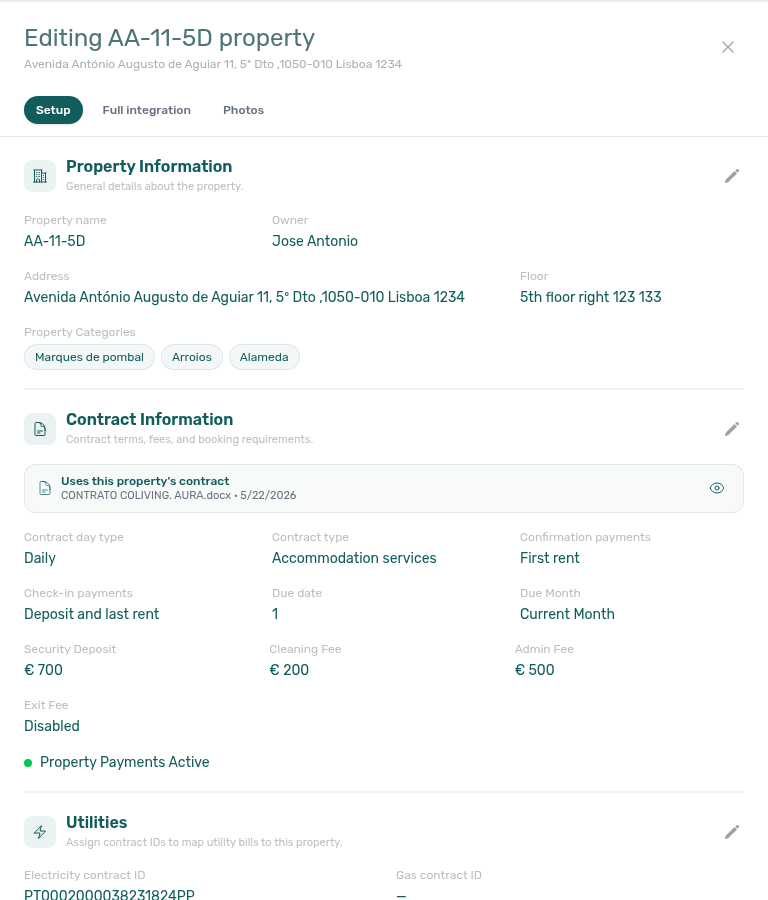 Property General Info Tab
