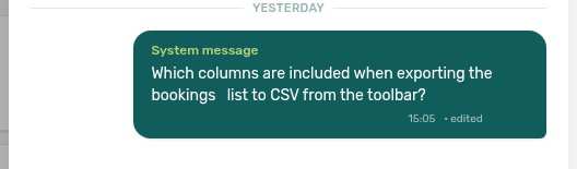 Support ticket sidebar — edited label beside the timestamp after you save a message edit