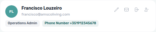 Account Settings — team member card with Phone Number badge linked to WhatsApp Genius